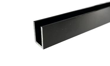 П-образный профиль 19x13, L=2500, под стекло 8 мм, алюминий анодированный в черный глянцевый t756-2500 AND BL купить в Красноярске