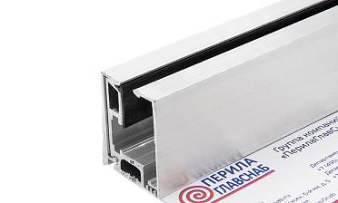 Алюминиевый зажимной профиль 3000 мм для стекла 8-12 мм, неанодированный, с отверстиями т40-8 AL купить в Красноярске