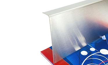 Лицевая накладка из шлифованной нержавейки на профиль т100 20.3х101 мм длина 2 м т100-11  купить в Красноярске