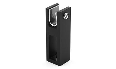 Соединитель труба-стекло для трека 30х10 мм, нержавеющая сталь AISI 304, черная t461 BL купить в Красноярске