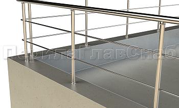 Ограждение на кровлю с ригельным заполнением в Красноярске. Готовые проекты ПерилаГлавСнаб