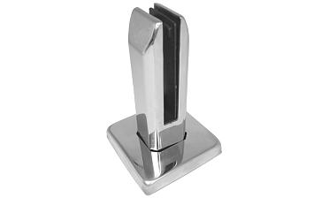 Стеклодержатель напольный, плоский 45х50х160 мм, для стекла 10 - 12 мм, полированный, без сверления стекла AISI 304 k282 купить в Красноярске