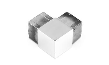 Отвод для поручня с пазом 40х40 мм, полированный, (AISI 304) k546 купить в Красноярске