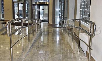 Ограждение пандуса с одним ригелем в Красноярске. Готовые проекты ПерилаГлавСнаб