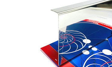 Лицевая накладка из полированной нержавейки на профиль т100 20,3х101мм длина 2 м т100-13  купить в Красноярске