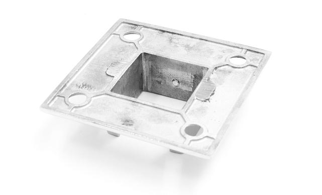 Фланец для трубы с пазом 40х40 мм, полированный, литой (AISI 304) k554 6