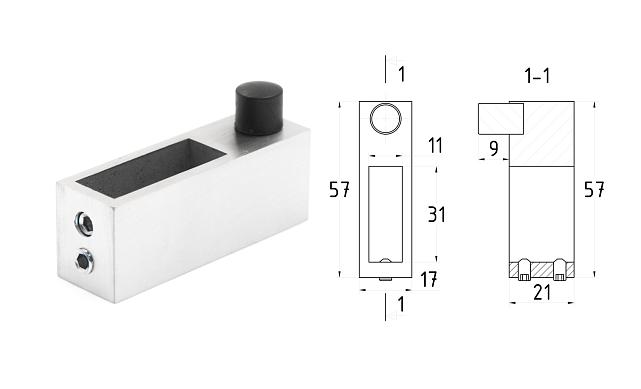 Комплект раздвижной системы для душевой, AISI 304, шлифованный t401 SSS 7