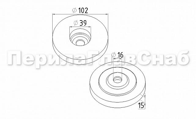 (Расходн.) круг абразивный из нетканого материала 100х12 мм, Grit 240-280 (на тарелке), зеленый k424-3 3
