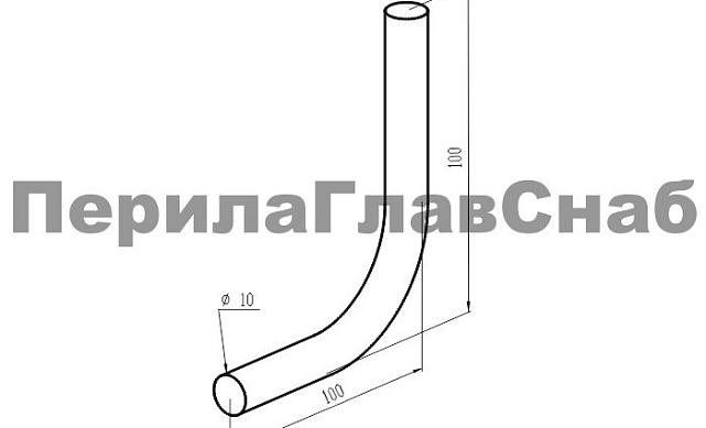 Гнутик 100х100 мм из прутка Ø10 мм Ф-0622 2