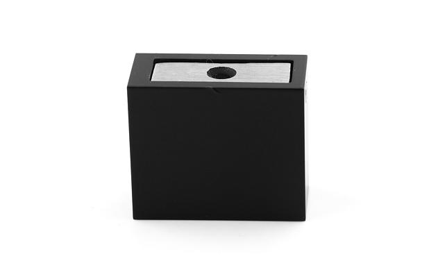 Коннектор стена-труба для прямоугольного трека 30х10 мм, нержавеющая сталь AISI 304, черная t463 BL 5