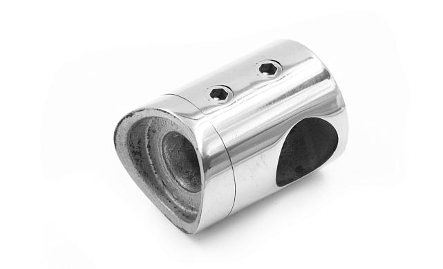 Ригеледержатель на стойку Ø38.1х13.2 мм, полированный, литой (AISI 304 k029) 3