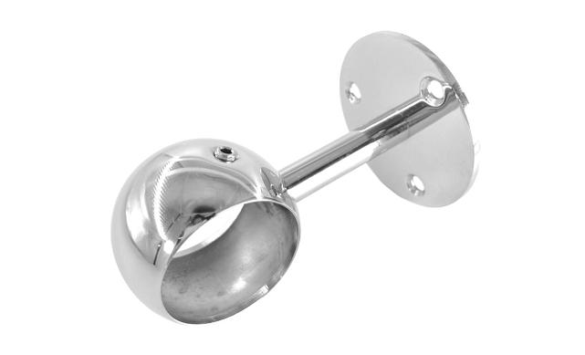 Держатель поручня Ø42,4мм, выносной, с обхватом, полированный, AISI 304 k256-42 5