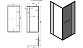 Комплект душевой с внутренней подвижной дверью, толщина стекла 8мм, 900х900х2000, aisi 304, полированная t470 PSS