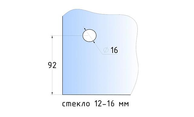 Стеклодержатель напольный Ø50х190 мм, литой, круглый, нержавеющая сталь AISI 304, полированная k276-3 3