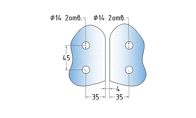 Петля для душевой кабины стекло-стекло 180°, без реза, нержавеющая сталь AISI 304, черная t313 BL 4 Петля для душевой кабины стекло-стекло 180°, без реза, нержавеющая сталь AISI 304, черная t313 BL 4
