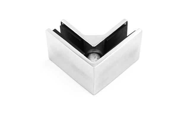 Соединитель стекол, угловой, 60х40, нержавеющая сталь AISI 304, полированная k117 7