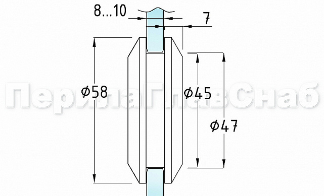 Дверная ручка 58 мм под отверстие 47 мм полированная t665 PSS 3 Дверная ручка 58 мм под отверстие 47 мм полированная t665 PSS 3