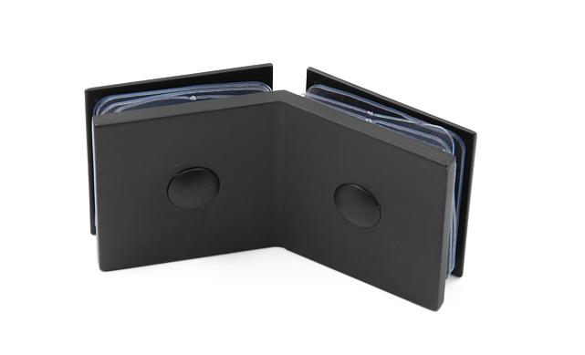 Коннектор для душевой кабины стекло-стекло 135°, цинковый сплав, черная  t736 BZn 6