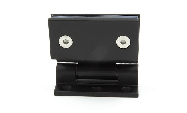 Петля для душевой стена-стекло 90°, односторонняя, без реза, нержавеющая сталь AISI 304, черная t315 BL  6 Петля для душевой стена-стекло 90°, односторонняя, без реза, нержавеющая сталь AISI 304, черная t315 BL  6