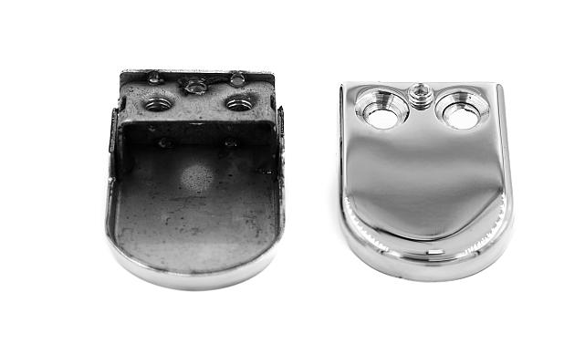 Стеклодержатель штампованный под стекло 10 мм (5+5 мм), на плоскость 40х24х54 полированный (AISI 304) k539-10 8