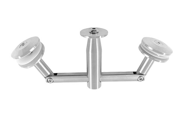 Крепление двойное с рутелями к тяге, AISI 304 k628 6