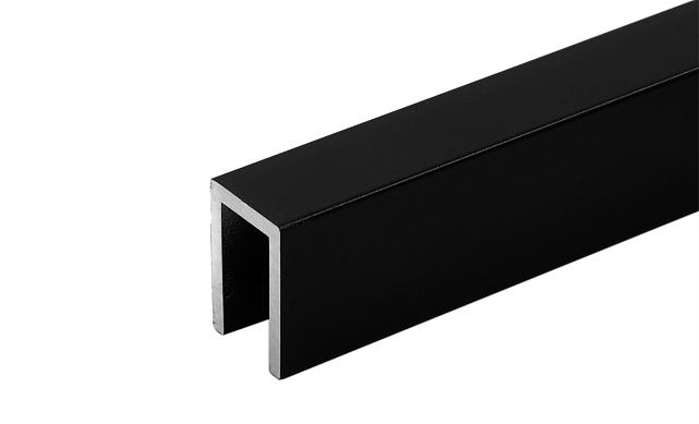  П-образный профиль 19x13, L=2200, алюминий ,черный t756 BL 3