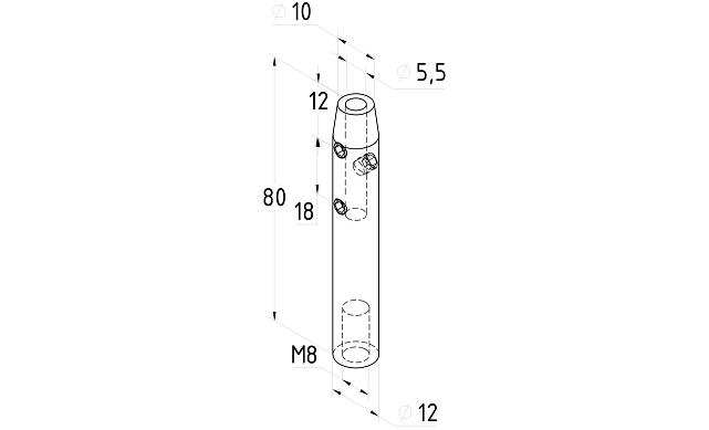 Зажимы для троса Ø5 мм, литой, полированный (AISI 304) k077-5 4