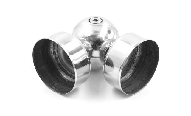 Поворот дер./пласт. поручня Ø50.8х0.8 мм, усиленный, полированная, (AISI 201) k053-6 7