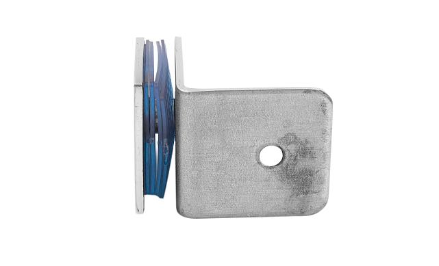 Коннектор для душевой кабины стена-стекло 90° 45х45 мм латунь-хром, полированный t722 PC 6