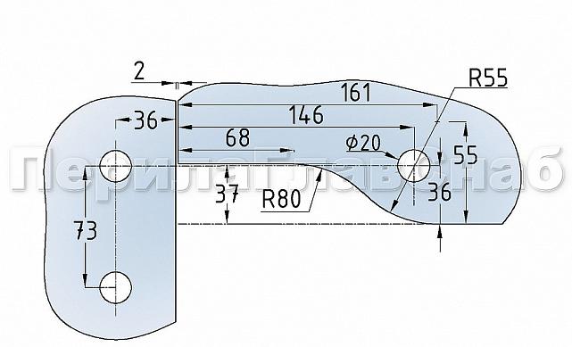 Фитинг угловой соединительный с осью, шлифованный t140 SSS 3
