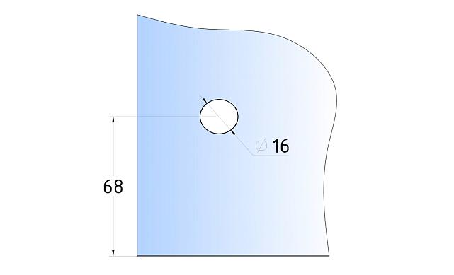 Стеклодержатель напольный 50х50х190 мм, литой, плоский, для стекла 10-12 мм, нержавеющая сталь AISI 304, полированная k275-2 2