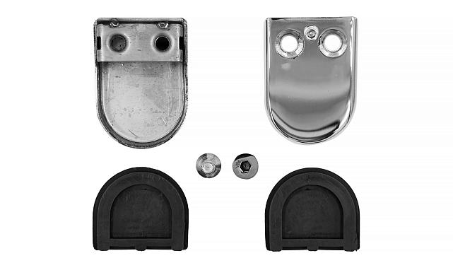 Стеклодержатель штампованный под стекло 10 мм (5+5 мм), под стойку Ø38.1 мм (39х24х55), полированный (AISI 304) k538-10 8