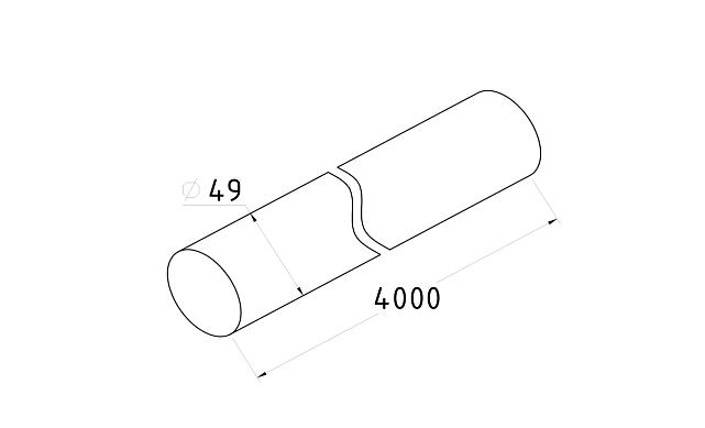 Пластиковый поручень, цвет Венге, Ø49мм длина 4м, уценка k897-У 3