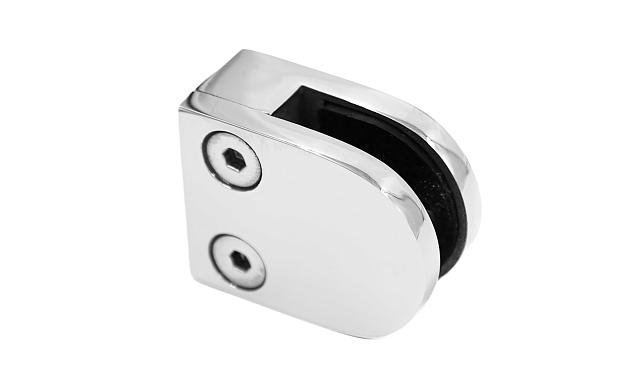 Стеклодержатель литой с вставками под стекло 8-10 мм, 4+4 мм, на плоскость 40х22х50, полированный (AISI 304) k002-10 8