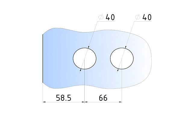 Замок для стеклянной двери с нажимной ручкой и притвором, евроцилиндр односторонний ключ/защелка, с ответной частью на стену, шлифованный t155-2 SSS  2
