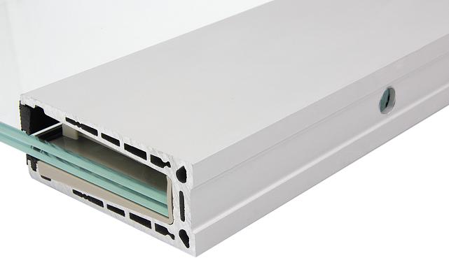 Комплект профиля зажимного для стекла 16 мм, с отверстиями, АНОД, алюминий, k601-2-16  6