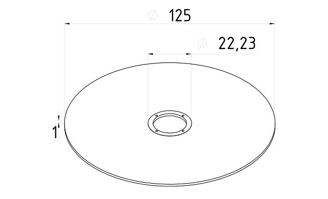 Диск отрезной 125х1х22.23 мм (50 шт) Р-4015/50 2