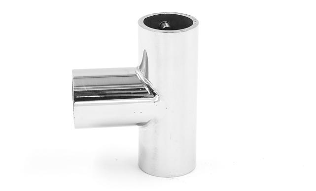 Соединитель-тройник для трубы 19 мм, нержавеющая сталь AISI 304, полированная t902 PSS 6