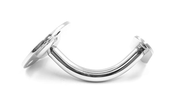 Пристенок с ложементом на плоскость, вынос 65х65, Ø60х3 мм, сварной, нержавеющая сталь AISI 304 полированная k234-5 4