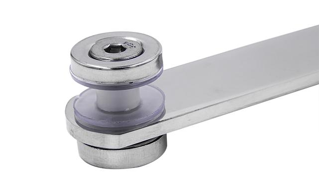 Стеклодержатель пластинчатый, под стекло 6-12 мм, полированный, по центрам 172х5 мм (AISI 304) k023-6 7