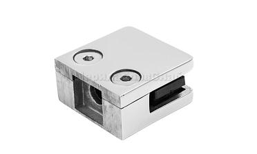 Стеклодержатель литой квадратный с вставками под стекло 8-10 мм, 4+4, на плоскость 41х22х42, полированный (AISI 304) k003-10 купить в Красноярске