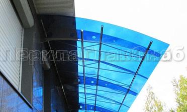 Козырек на каркасе из поликарбоната купить в Красноярске